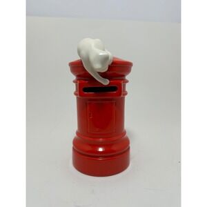 Vintage 1984 John Beswick The Cats Collection Red Post Box Ceramic Money Box